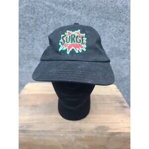 VTG Surge Soda Hat Black Red Adjustable Snapback PROMO  Get Some